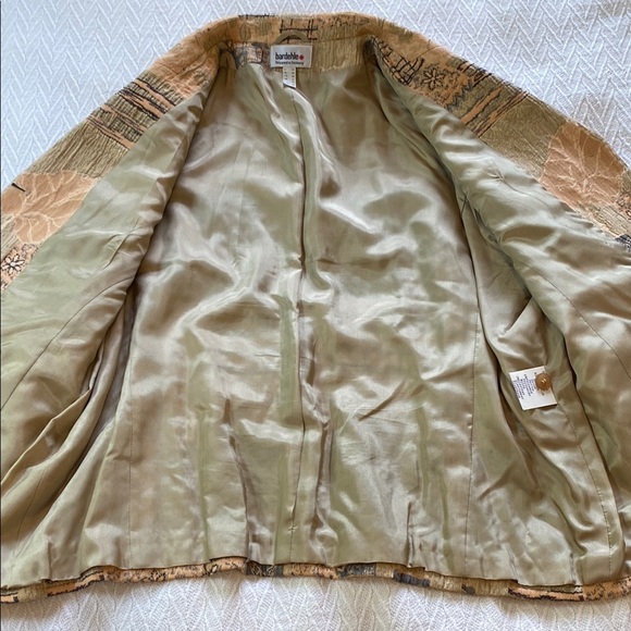 Women's Patchwork Pink Floral Blazer Cottagecore Boho Made in Germany Vintage - Picture 15 of 16